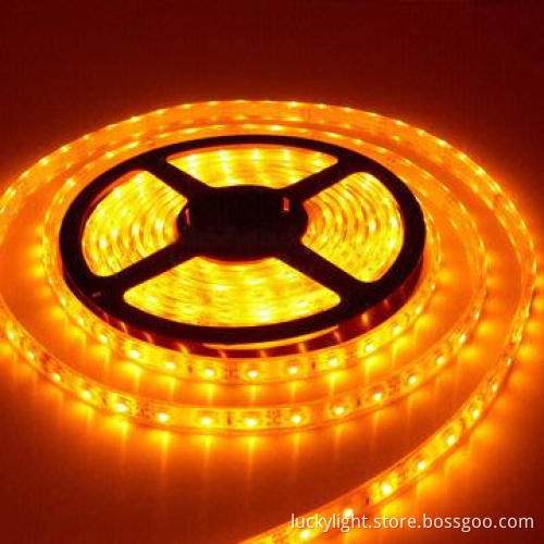 Orange Flexible LED Strip Lighting, 120 Pieces of 3528 SMD LEDs/Meter, Waterproof